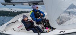 Silke and boy on a sailboat | Copyright @ Sven Jürgensen