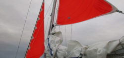 Storm jib and trysail in storm